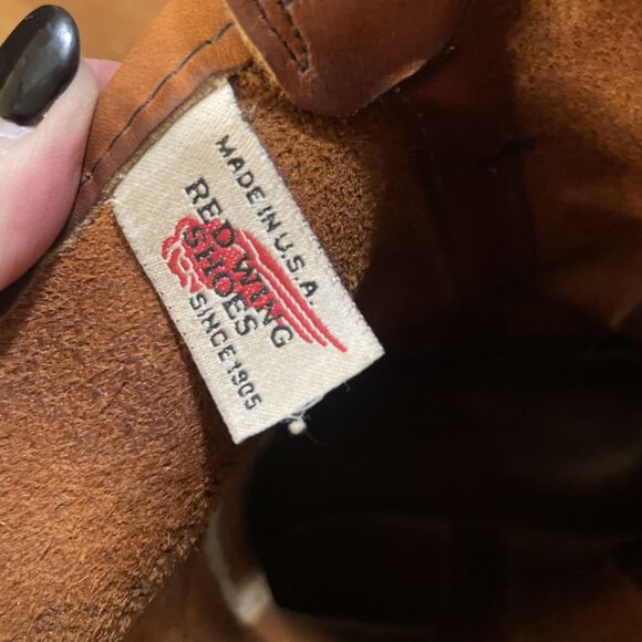 Red Wing PECOS Pull On Leather Boots 7.5 E Wide USA Made main image 8
